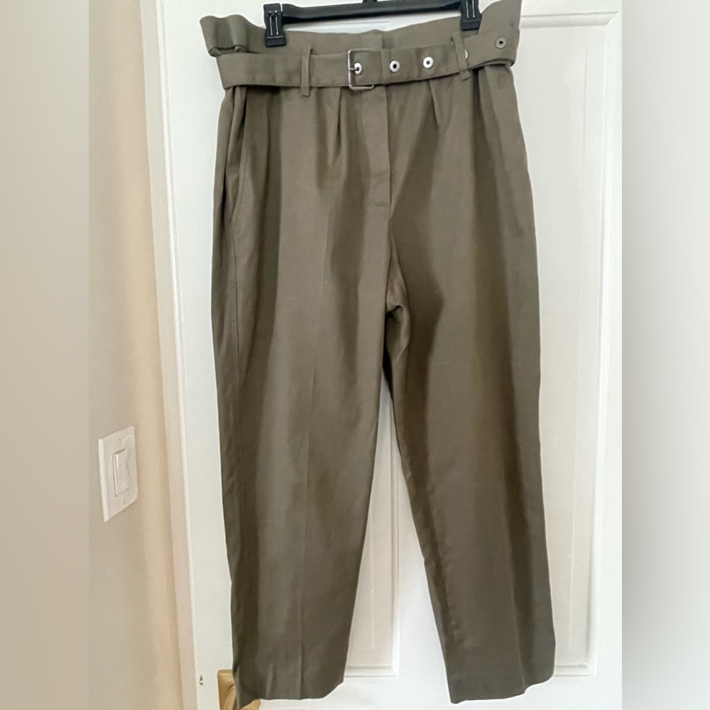 Brunello cucinelli high waisted belted pants.